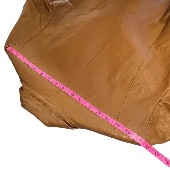 Vintage Bagatelle Leather Mid Century Carmel Tan Jacket Ladies MED
